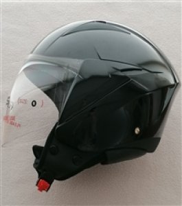 RMS YARIM SILVER KASK - PARLAK SİYAH